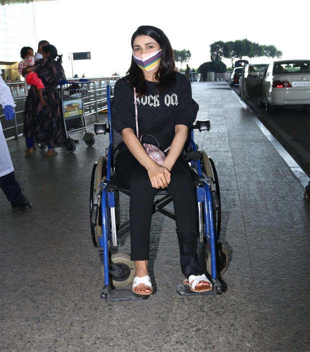 The picture is here that is why Prachi Desai was seen in a wheelchair at the airport