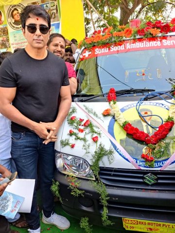 Ambulance service started in Telangana under Sonu Sood’s name to help Underprivileged patients across cities and villages