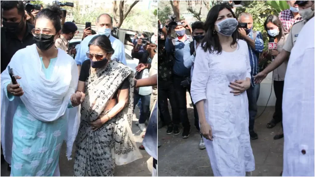 Celebs arriving at Bappi Lahiri's home