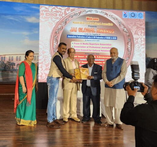 Dr Binu Varghese Social Activist And Journalist Honoured With Journalist Association of Global Awards