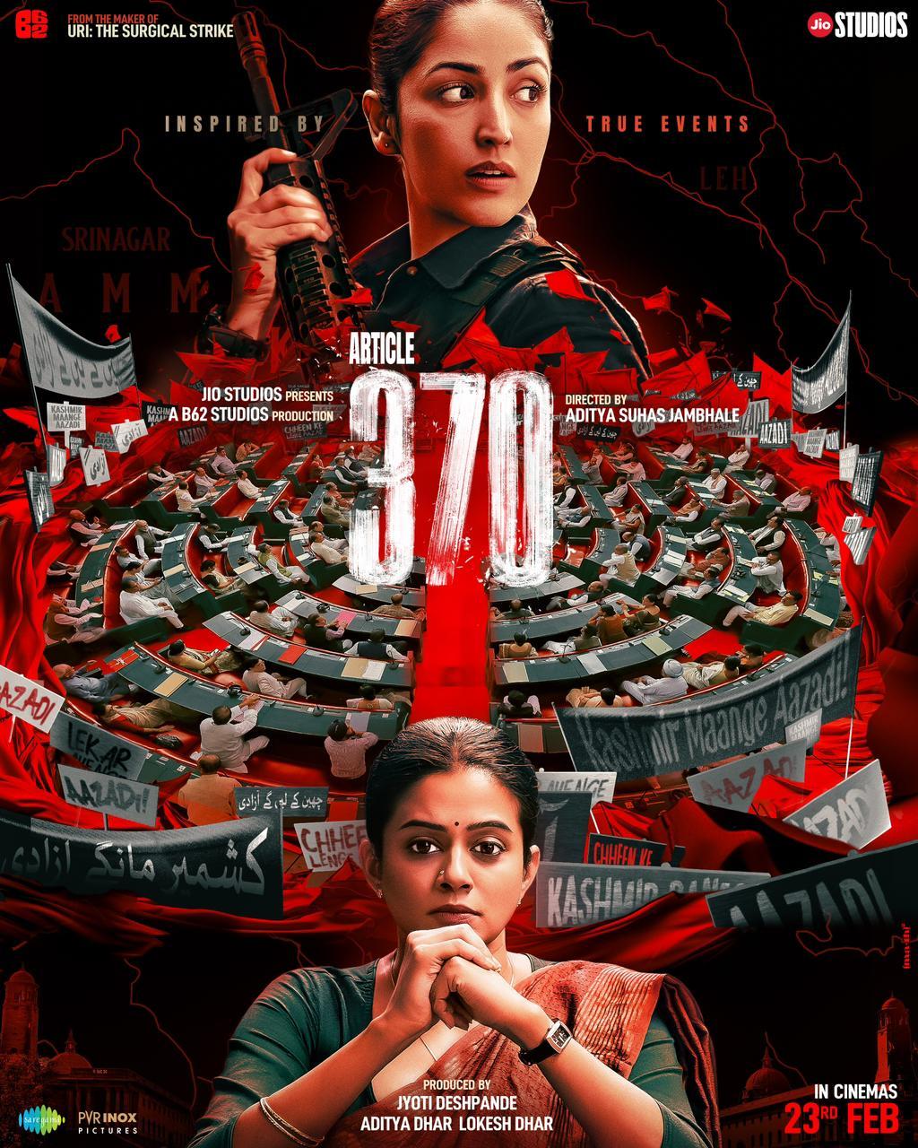 Anticipation Soars as Jio Studios and B62 Studios are all set to release the trailer of ‘Article 370’ Tomorrow – Yami Gautam and Priya Mani in Action-Packed Avatar Take Center Stage