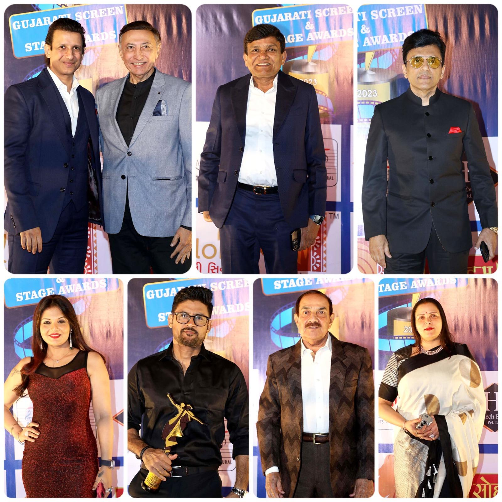 Sharman Joshi, Deepshikha Nagpal, Manav Gohil, Arjan Bajwa, Jayantilal Gada at the 21st Transmedia Gujarati Screen and Stage Awards
