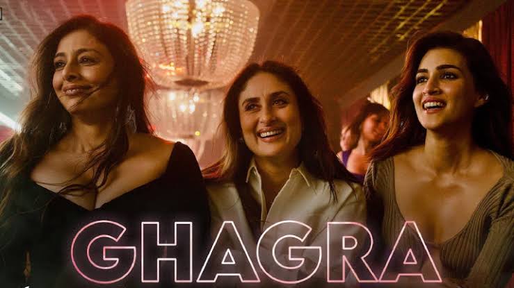 Tabu, Kareena Kapoor Khan and Kriti Sanon turn up the heat in ‘Crew’s hottest party anthem – Ghagra!