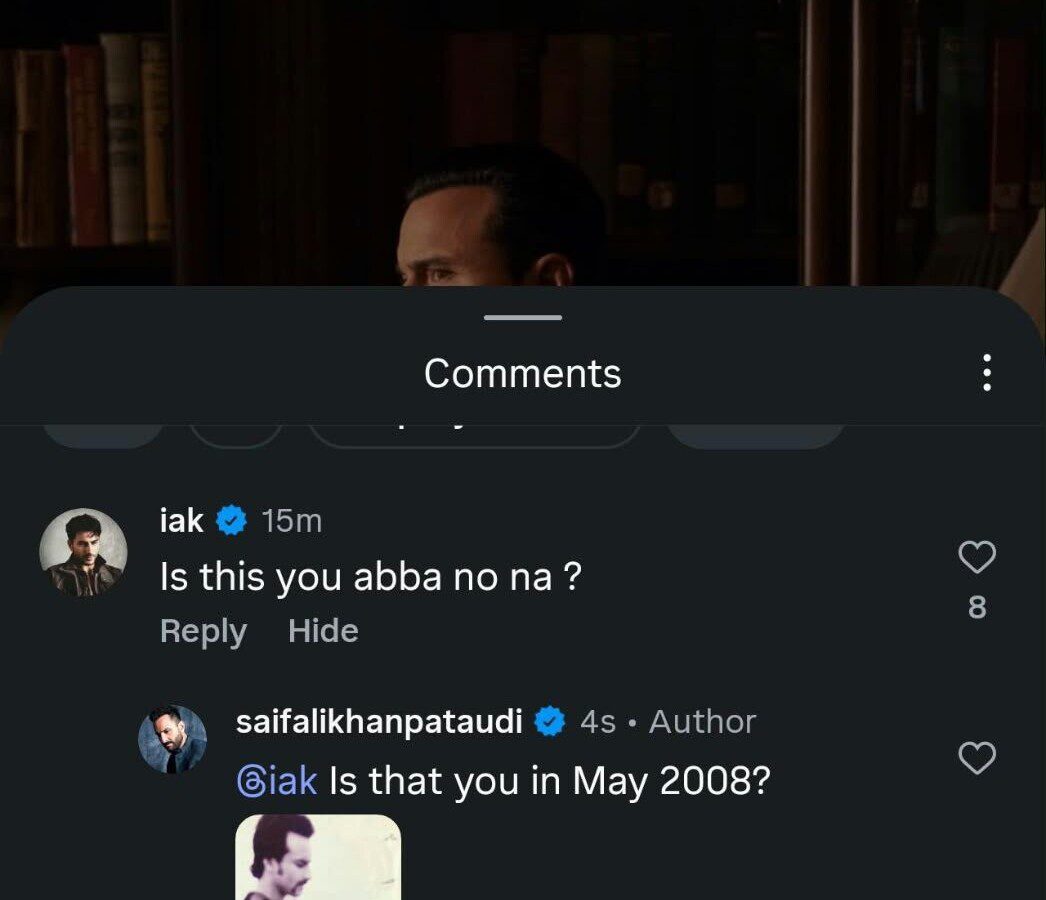 Saif Ali Khan’s Instagram post gets a dose of father-son fun as Ibrahim asks, “Is this you Abba?”
