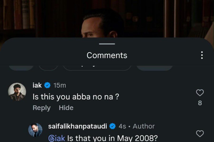 Saif Ali Khan’s Instagram post gets a dose of father-son fun as Ibrahim asks, “Is this you Abba?”
