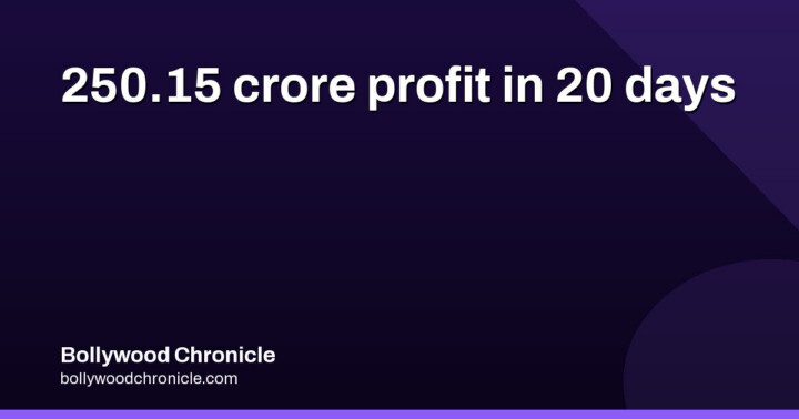 Drishyam 3 hits 250.15 crore ROI in 20 days
