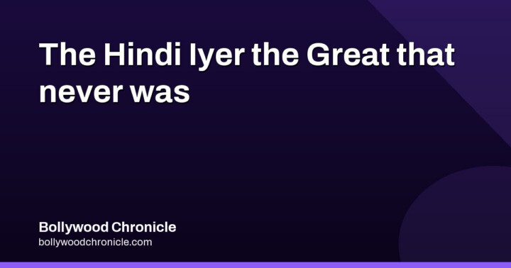 Nana Patekar's unmade Hindi Iyer the Great